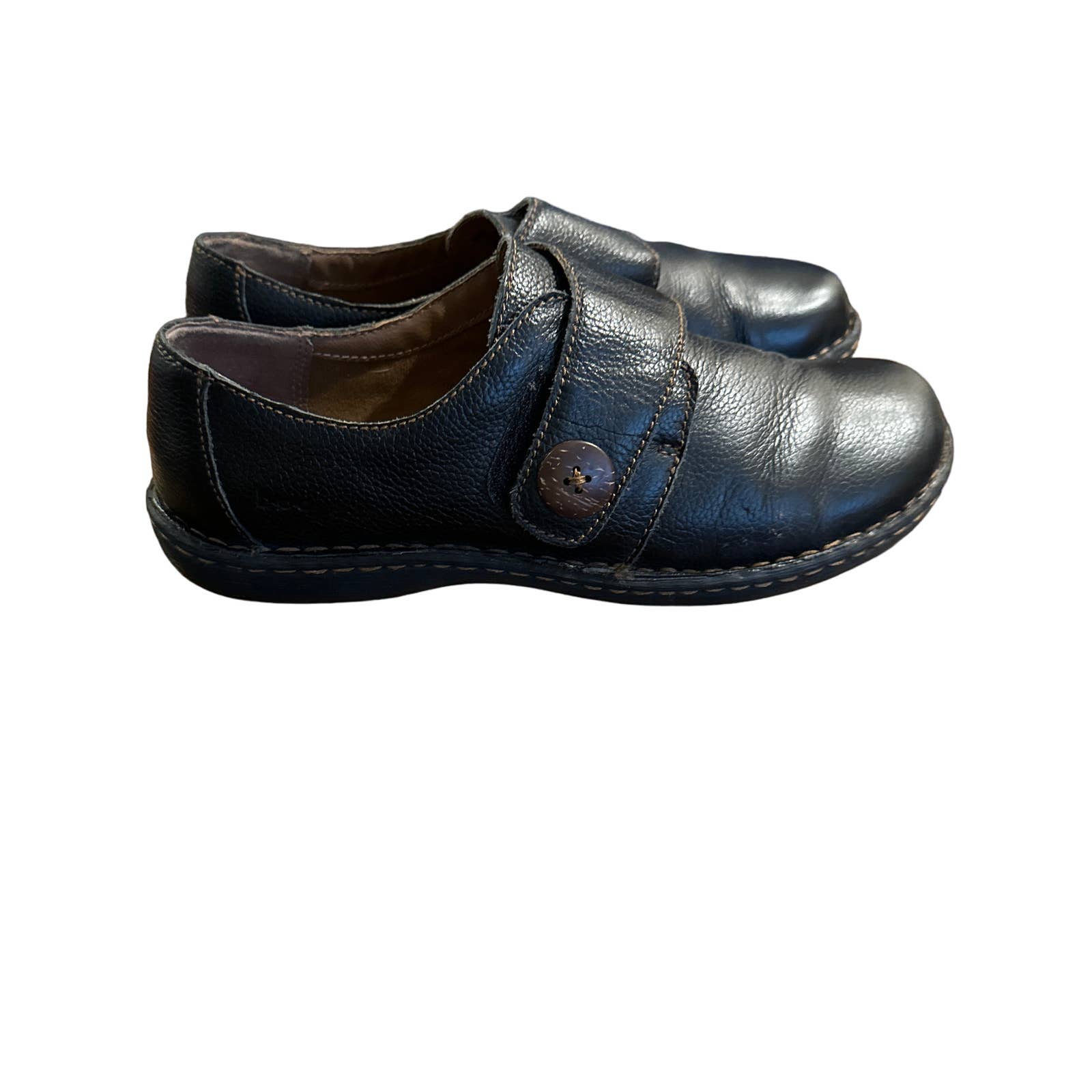 Women’s B.O.C. Black Leather Comfort Shoes Size 8.5